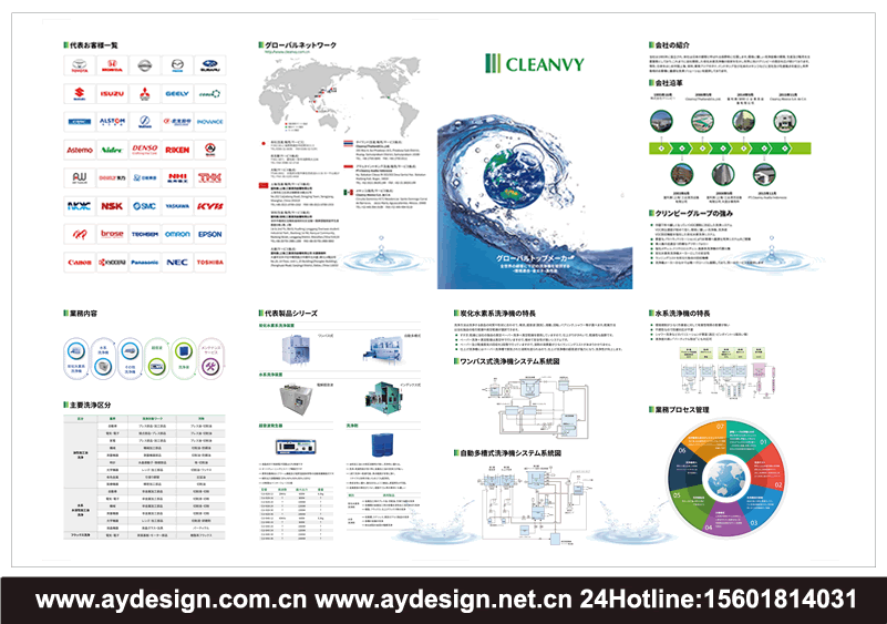 清洗機畫冊設計,碳氫洗凈機宣傳冊設計,水系清洗機樣本設計,環保清洗設備品牌VI/logo品牌策劃設計